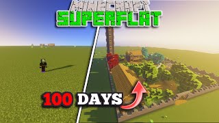 I Survived 100 DAYS On SUPERFLAT WORLD In Minecraft Hindi [upl. by Assirat]