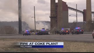 Fire at Follansbee coke plant [upl. by Eremihc]