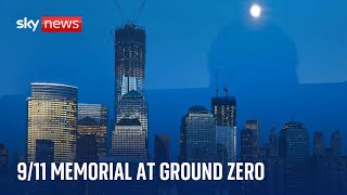 911 Ground Zero memorial in New York on 23rd anniversary of the September 11th attack [upl. by Asyal]