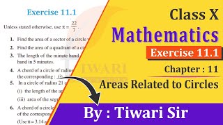 NCERT Solutions Class 10 Maths Chapter 11 Exercise 111 Area Related to Circles Hindi English Medium [upl. by Enrahs907]