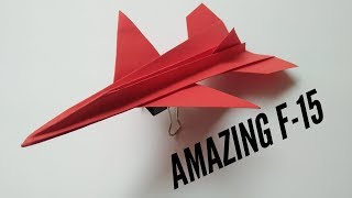 Amazing F15  Paper Airplane Designs For Distance and Speed and Accuracy the flies far [upl. by Hgielra]