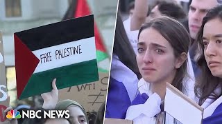 Colleges students across the US clash over IsraelPalestine conflict [upl. by Nnaeitak]