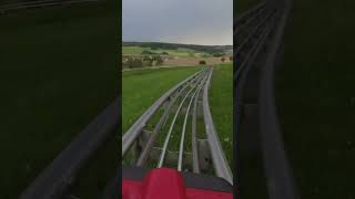 Lightning Strike During Alpine Roller Coaster Ride  Bobbahn Donnstetten [upl. by Chapel226]