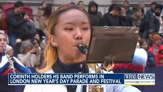 Corinth Holders band marches in Londons New Years Day parade [upl. by Imre287]