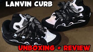 UNBOXING AFFORDABLE LANVIN CURBS  ON FEET  SNEAKER Review [upl. by Naillil864]