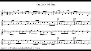 Tune of the Week 11 Creel of Turf jig  tin whistle playalong track [upl. by Yedorb498]