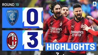 EMPOLIMILAN 03  HIGHLIGHTS  Rossoneri brush Tuscans aside  Serie A 202324 [upl. by Odranreb714]