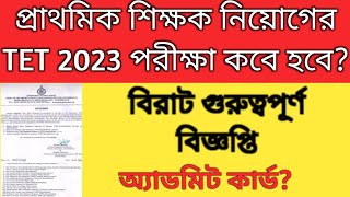 TET Exam 2023  TET Admit card 2023 download Primary admit card 2023Primary TET exam date 2023 [upl. by Emilio638]