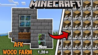 Minecraft WOOD FARM Mcpe 120 XboxPs4windows 10bedrock TUTORIAL [upl. by Anohsal]