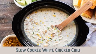 Slow Cooker White Chicken Chili [upl. by Enelegna]