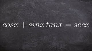 Learn how to verify a trig identity [upl. by Dew626]