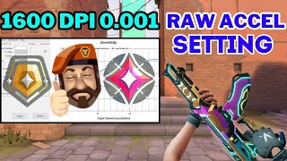 1600 DPI AIMBOT RAW ACCEL SETTING FOR VALORANT 2024 [upl. by Neraj180]