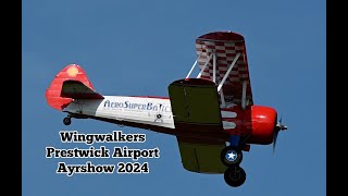 Wingwalkers landing Prestwick Airport  Ayrshow 2024 [upl. by Cornel]