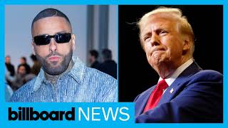 Nicky Jam Revokes Donald Trump Endorsement  Billboard News [upl. by Sulokcin]