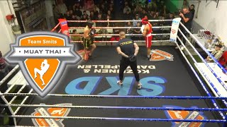 Zahidullah vs Bram van baal at Team Smits boxing fighting fighter boxingevent [upl. by Leibarg595]