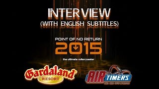 Interview about the new roller coaster in Gardaland 2015 English subtitles [upl. by Bala]