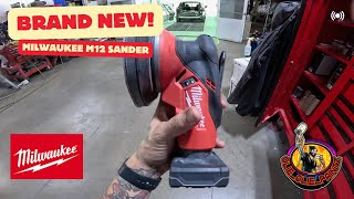 Brand new Milwaukee M12 DA sander reviewdemo [upl. by Nylteak]