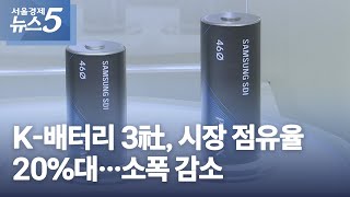 K배터리 3社 시장 점유율 20대…소폭 감소 [upl. by Elizabet202]