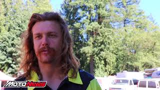 Gared Steinke Interview at Washougal  Moto Newscom  Professional Motocross Racing [upl. by Charmian]