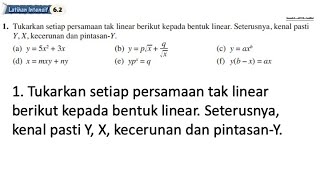 Latihan Intensif 62 No 1  Bab 6 Hukum Linear  62 Hukum Linear dan Hubungan Tak Linear  Add Math [upl. by Romanas]