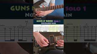 Guns N Roses  November rain solo 1  Guitar solo cover 25 guitarsolos gunsnroses slash [upl. by Aimik]