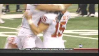 Game Winning Fieldgoal Texas Longhorns vs Nebraska Cornhuskers Dec 5th 2009 [upl. by Livesay]