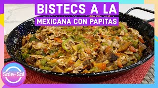 Bistecs a la Mexicana con papitas receta muy rendidora [upl. by Thorfinn285]