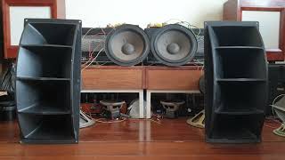 Brilliant sound of Vintage AD12100W8 Phillips woofer w NEXO Comp driver tweeter metixfunix5534 [upl. by Adnah]