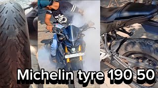 Yamaha MT 15 Burnout video tyre 190 50 17 mt15 mt15 bikers [upl. by Micheal201]