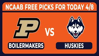 Purdue Boilermakers vs UConn Huskies 482024 FREE College Basketball Betting Picks and Predictions [upl. by Vedetta]