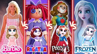 My Talking Angela’m 2  Frozen Of Elsa 2 vS Ragatha vS Poppy 3 vS Barbie In Angela’m 2  cosplay [upl. by Ailehc]