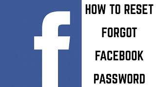 How to Reset Forgot Facebook Password [upl. by Raab]