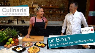 Culinaris zeigt Blinis und Crêpes braten in der DeBuyer Eisenpfanne [upl. by Boniface900]