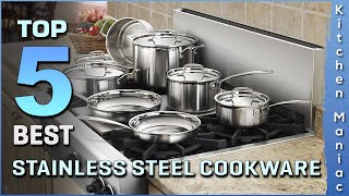 Top 5 Best Stainless Steel Cookware Review in 2023 [upl. by Nero617]