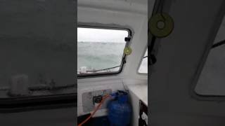 Rough sea in a small boat [upl. by Ayikal]