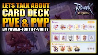 LETS TALK ABOUT CARD DECK  PVE amp PVP  EMPOWER  FORTIFY  VIVIFY   RAGNAROK ORIGIN [upl. by Virginie]