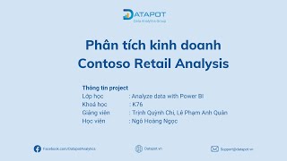 Phân tích Kinh doanh Contoso Retail Học viên Ngô Hoàng Ngọc [upl. by Nylarak261]