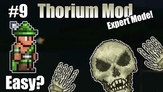 Skeletron Thorium Mod Expert Mode Bard Lets Play Episode 9 [upl. by Ynohtn]