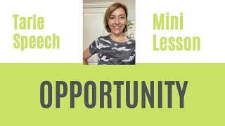 How to Pronounce OPPORTUNITY Quick English Pronunciation Mini Lesson [upl. by Nemlaz]