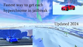 How to get Each Hyperchrome in Jailbreak Fast 2024  Roblox Jailbreak [upl. by Malvia]