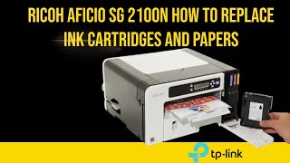 Ricoh Aficio SG 2100N how to replace ink cartridges and papers [upl. by Georgi]