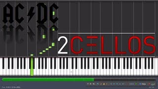 Thunderstruck  2Cellos  piano tutorial [upl. by Barbi]