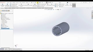 Comment créer un axe cannele pour outil rotatif en moins de 5 min sous solidworks [upl. by Osnohpla]