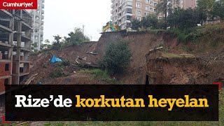 Rize’de korkutan heyelan [upl. by Annehcu]