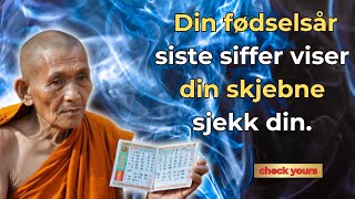 Hva det siste sifferet i fødselsåret ditt betyr du blir SJOKKERT ✨Buddhistiske lærdommer [upl. by Hamitaf]