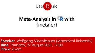 MetaAnalysis in R with metafor [upl. by Winny]