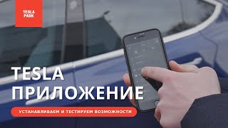 Приложение Tesla на телефон  Как установить  Что может Tesla app [upl. by Ahtamas]