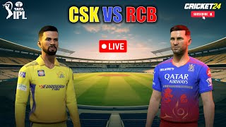 IPL LIVE 🔴 CSK VS RCB  CHAMPIONS TROPHY  Cricket 24 Gameplay [upl. by Hasty]