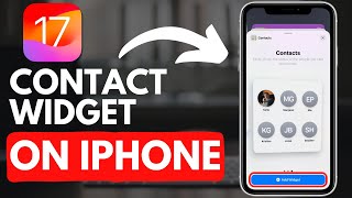 How To Add Contact Widget On Home Screen iOS 17 [upl. by Franklyn]