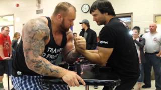 Devon Larratt vs Game of Thrones The Mountain [upl. by Aryahay]